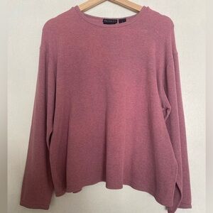 VINTAGE SONOMA JEAN COMPANY LIGHT PURPLE WAFFLE KNIT LONG SLEEVE TOP